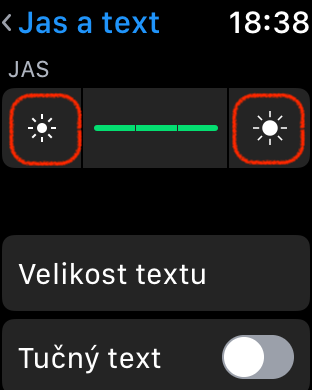 apple watch brightness adjustment