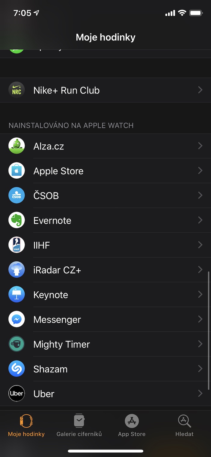 apple watch installed apps