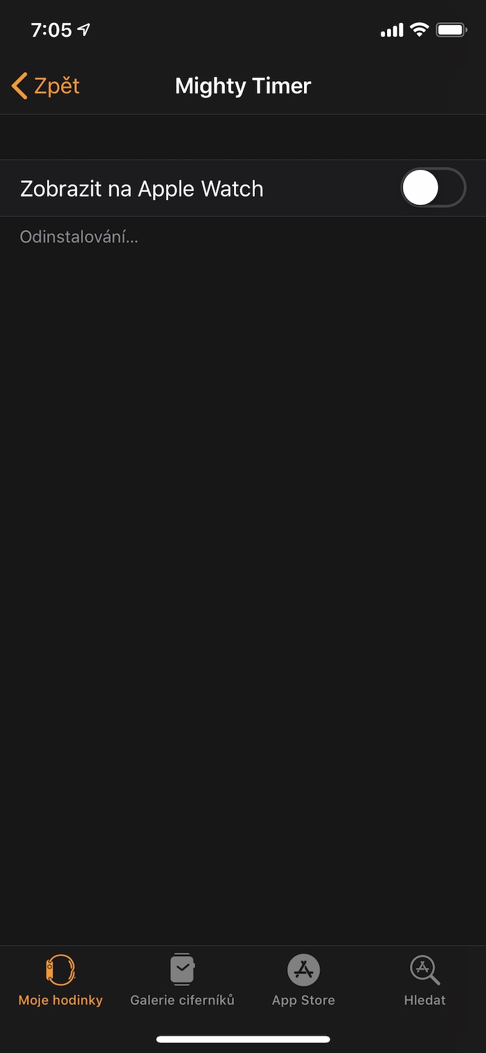 apple watch mighty timer off