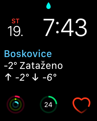 apple watch weather display