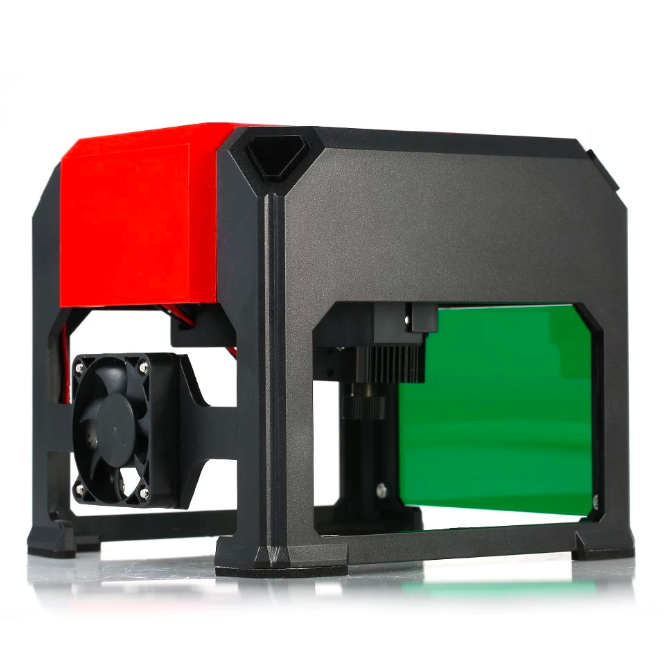 black and red laser engraver side