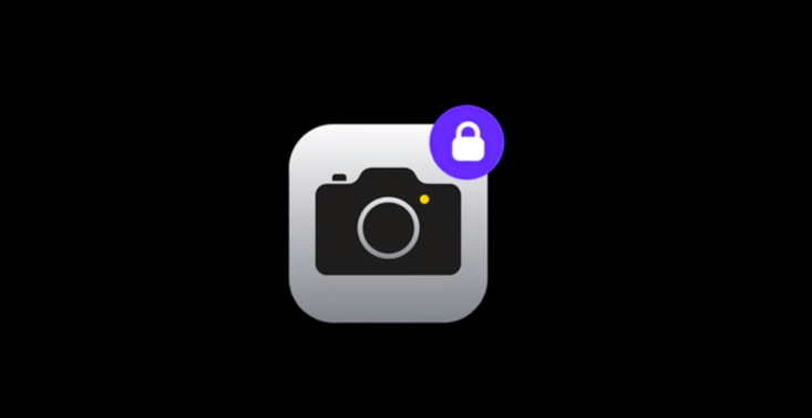 camera icon with lock