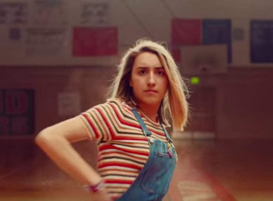 determined girl in gym