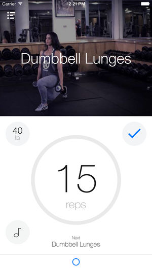 dumbbell lunges fitness app