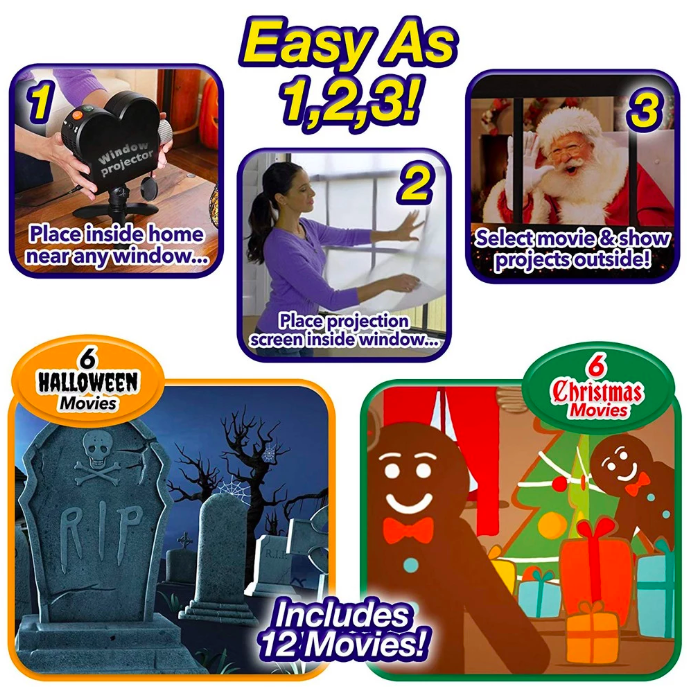 holiday movie projector instructions
