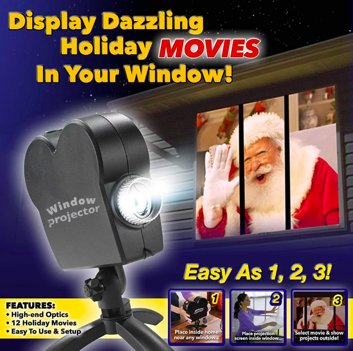 holiday window projector
