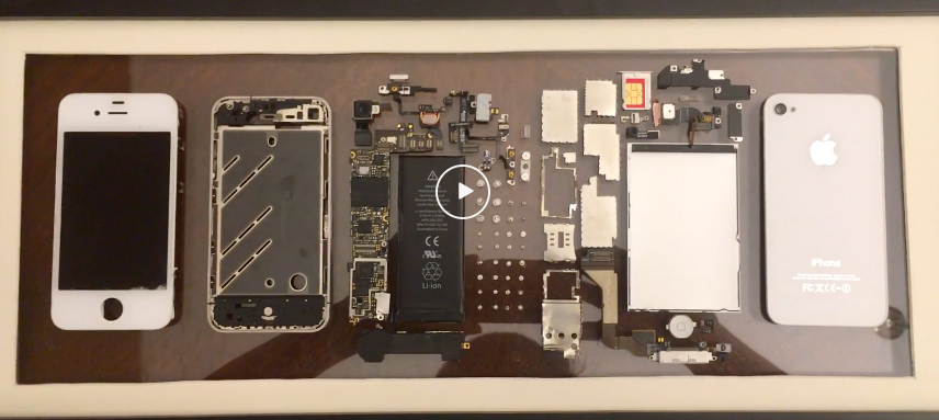 iphone parts arrangement
