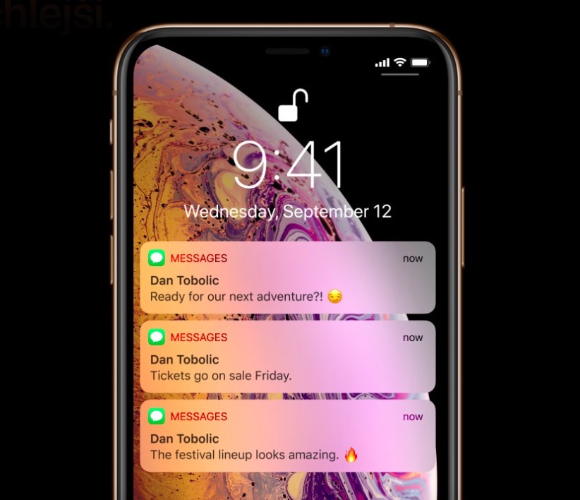iphone xs lock screen