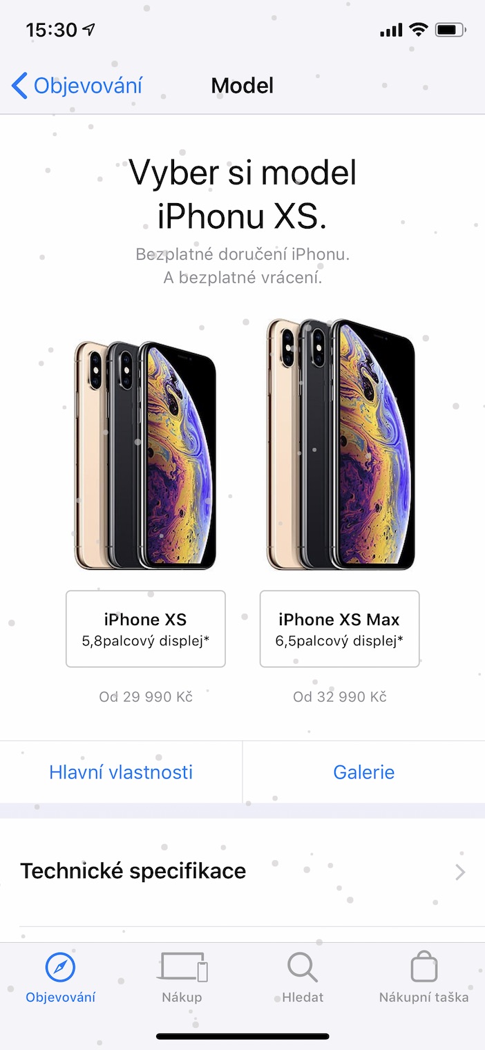 iphone xs model selection