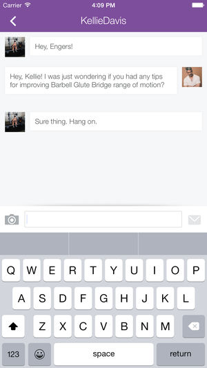messaging app chat interface