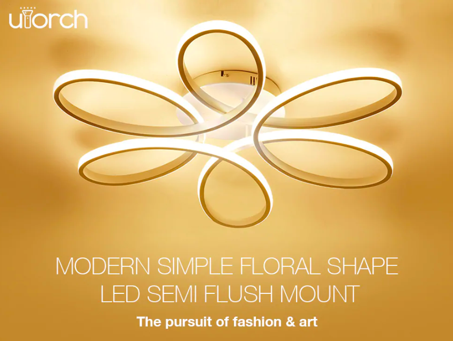 modern floral led light design