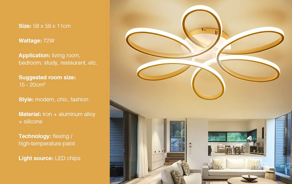 modern floral led light