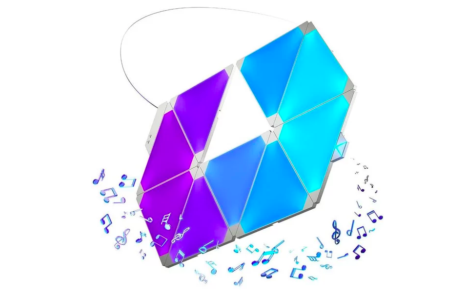 modular light panels with music notes