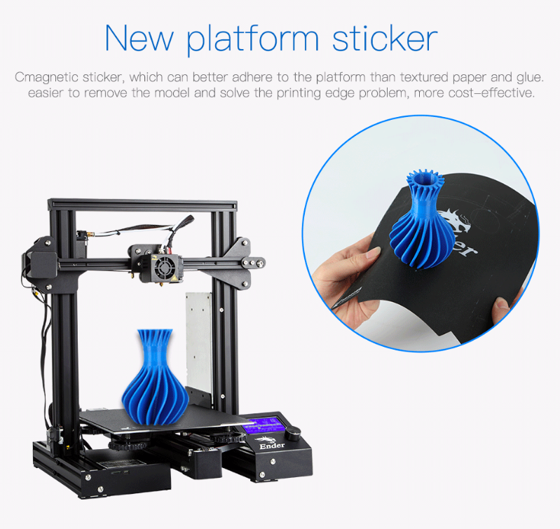 new platform sticker 3d printer