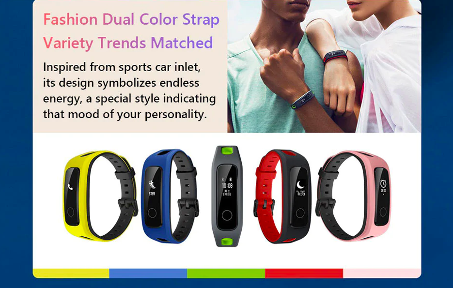 smart fitness bands colorful