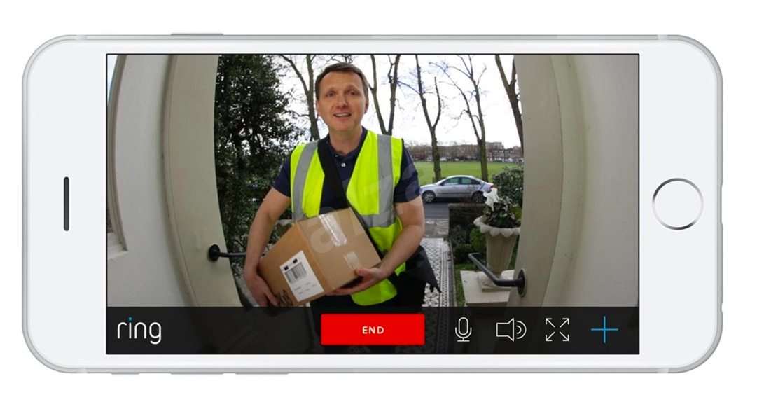video doorbell on phone screen