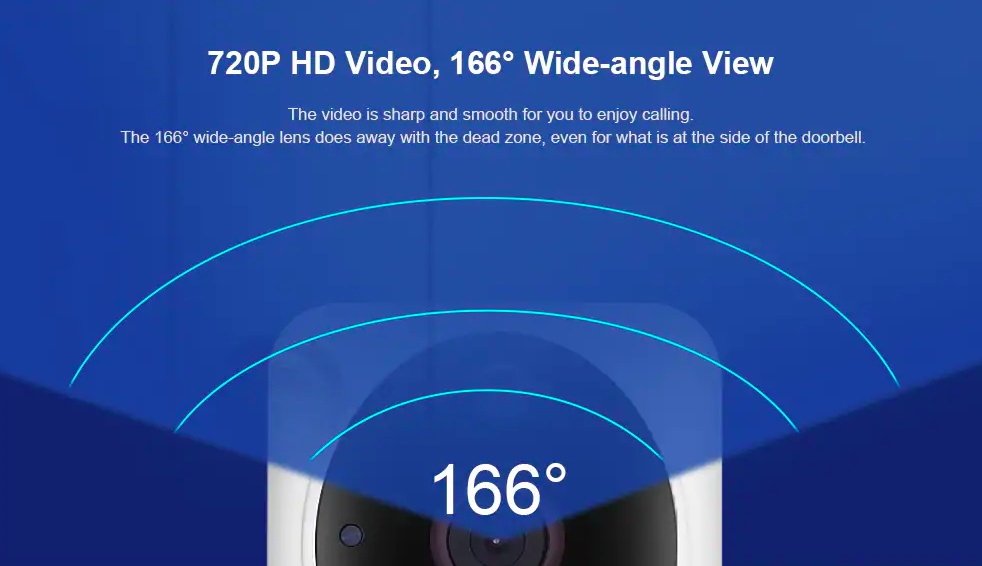 wide angle doorbell camera