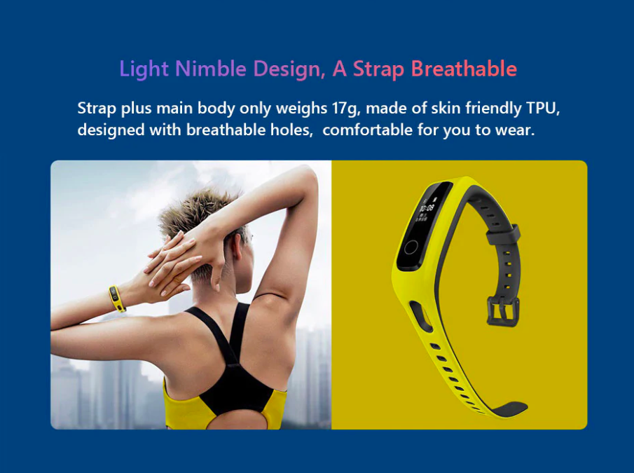 yellow smart band fitness