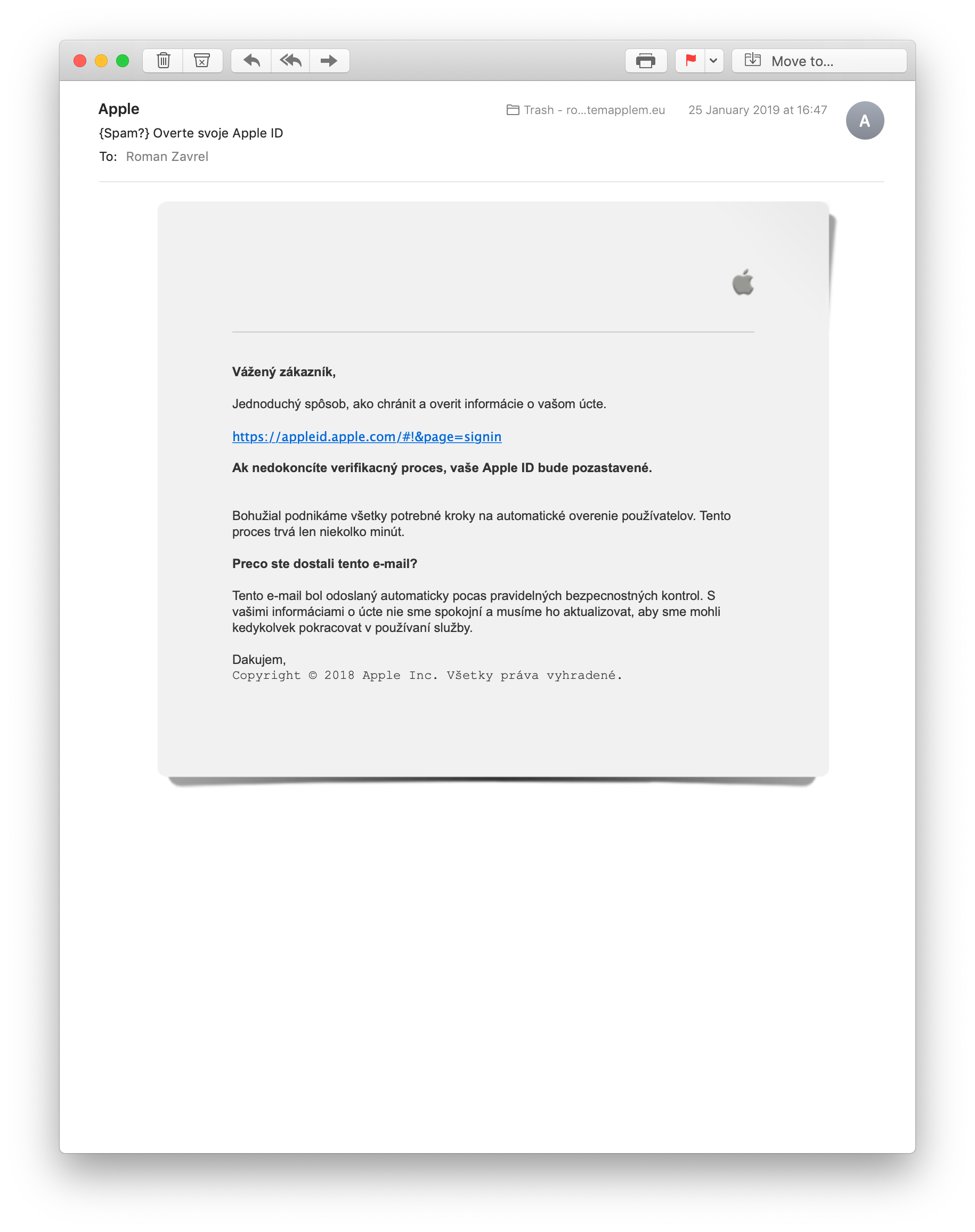 apple id verification email