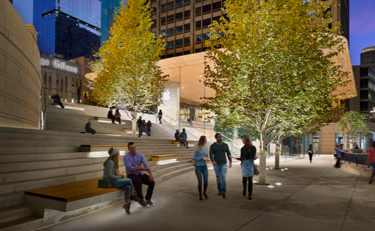 apple store outdoor seating