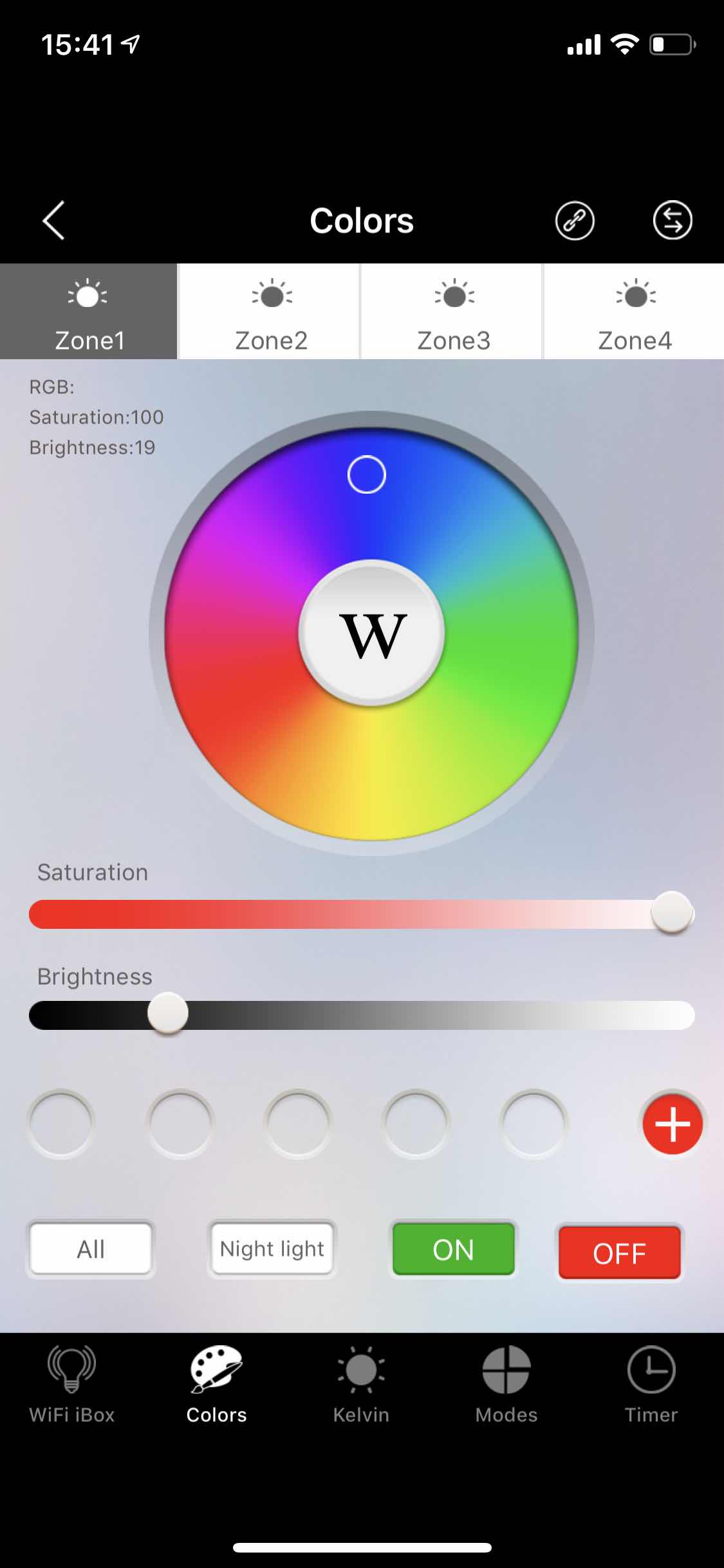 color wheel interface
