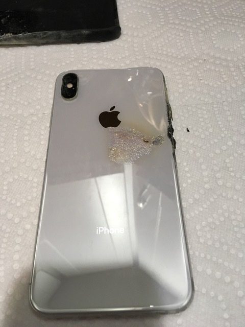 damaged smartphone back