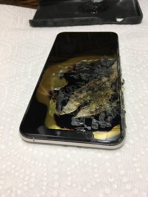 damaged smartphone front
