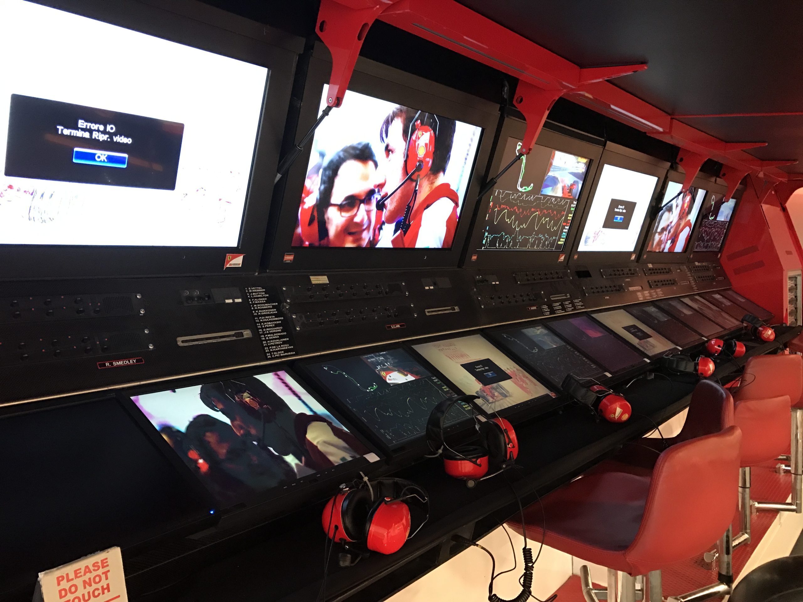 ferrari racing simulator screens