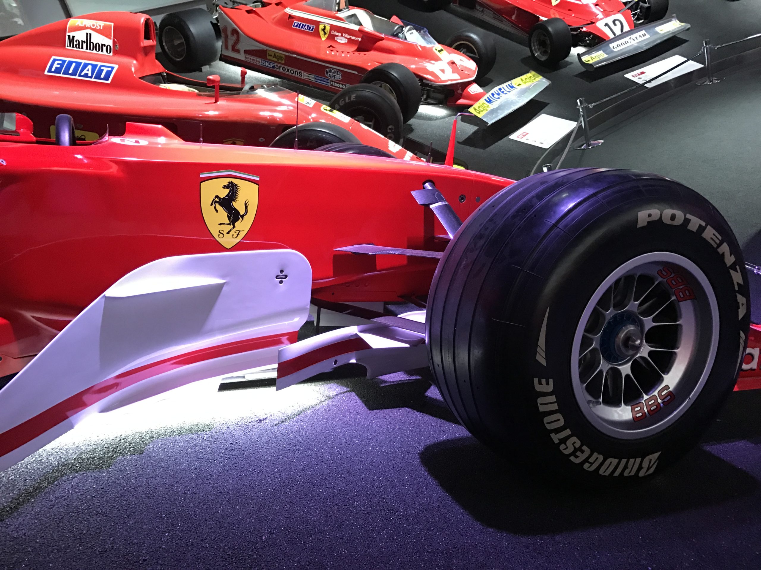 formula one car tire closeup