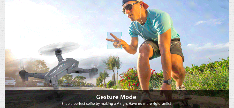 gesture mode drone selfie