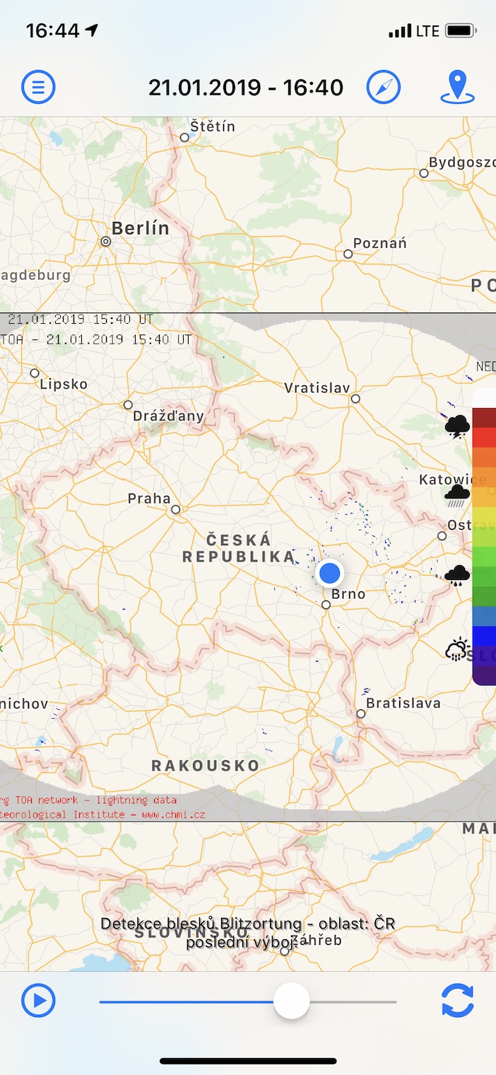 iradar cz map view