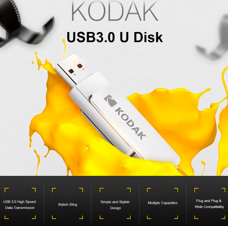 kodak usb drive with yellow splash
