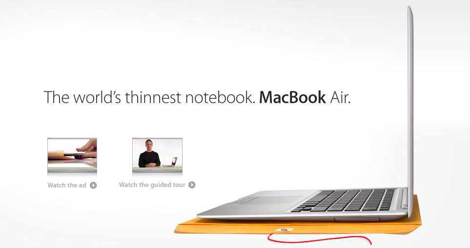 macbook air thinnest notebook