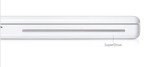 macbook superdrive closeup