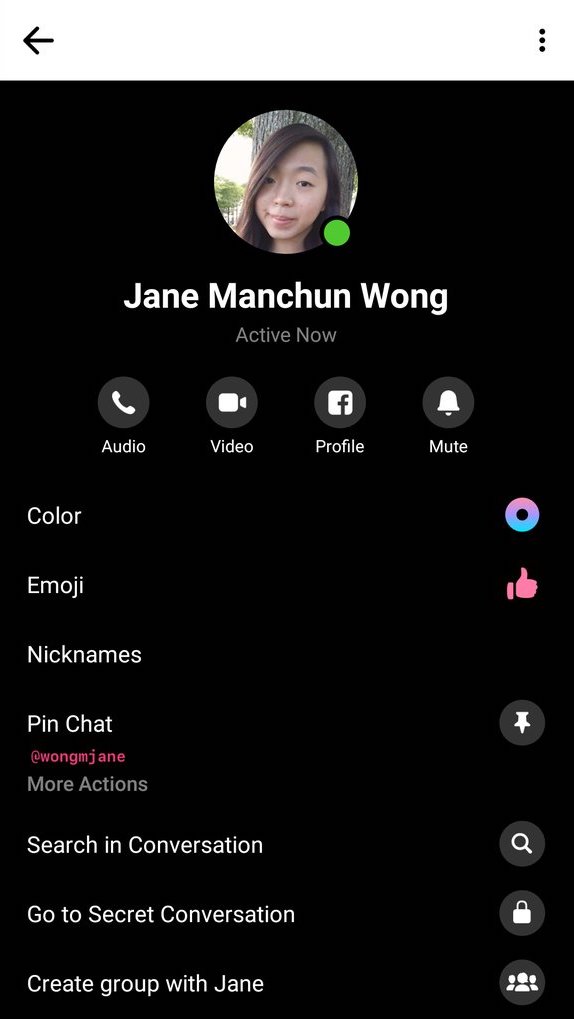 messenger user profile
