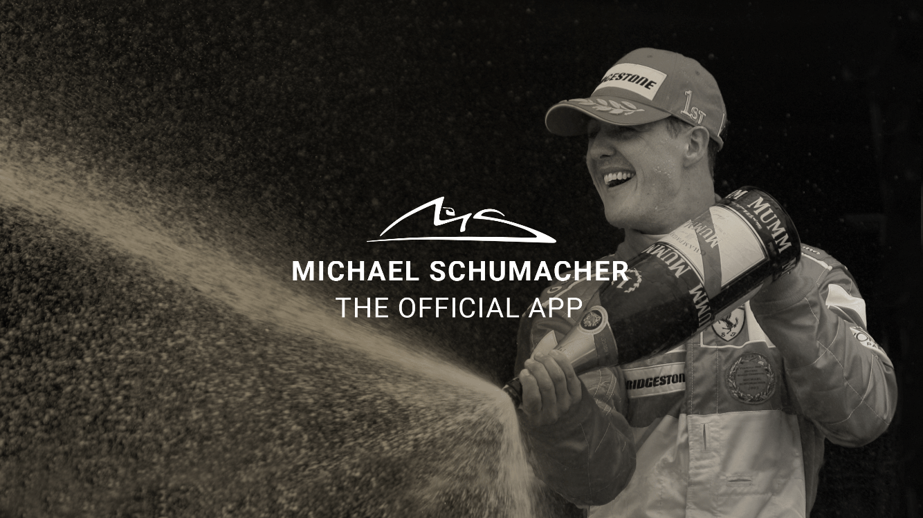 michael schumacher celebration poster