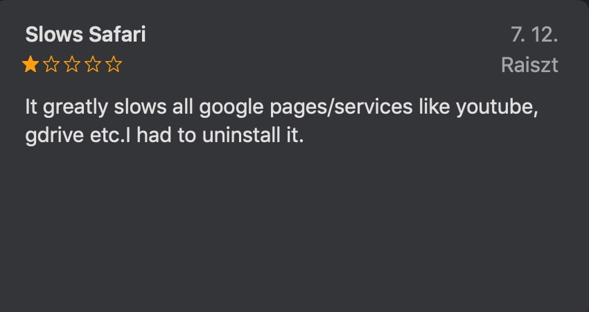 negative review adblock