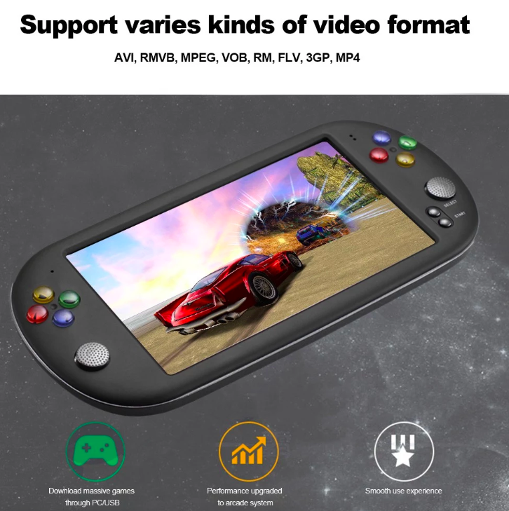 portable game console video support