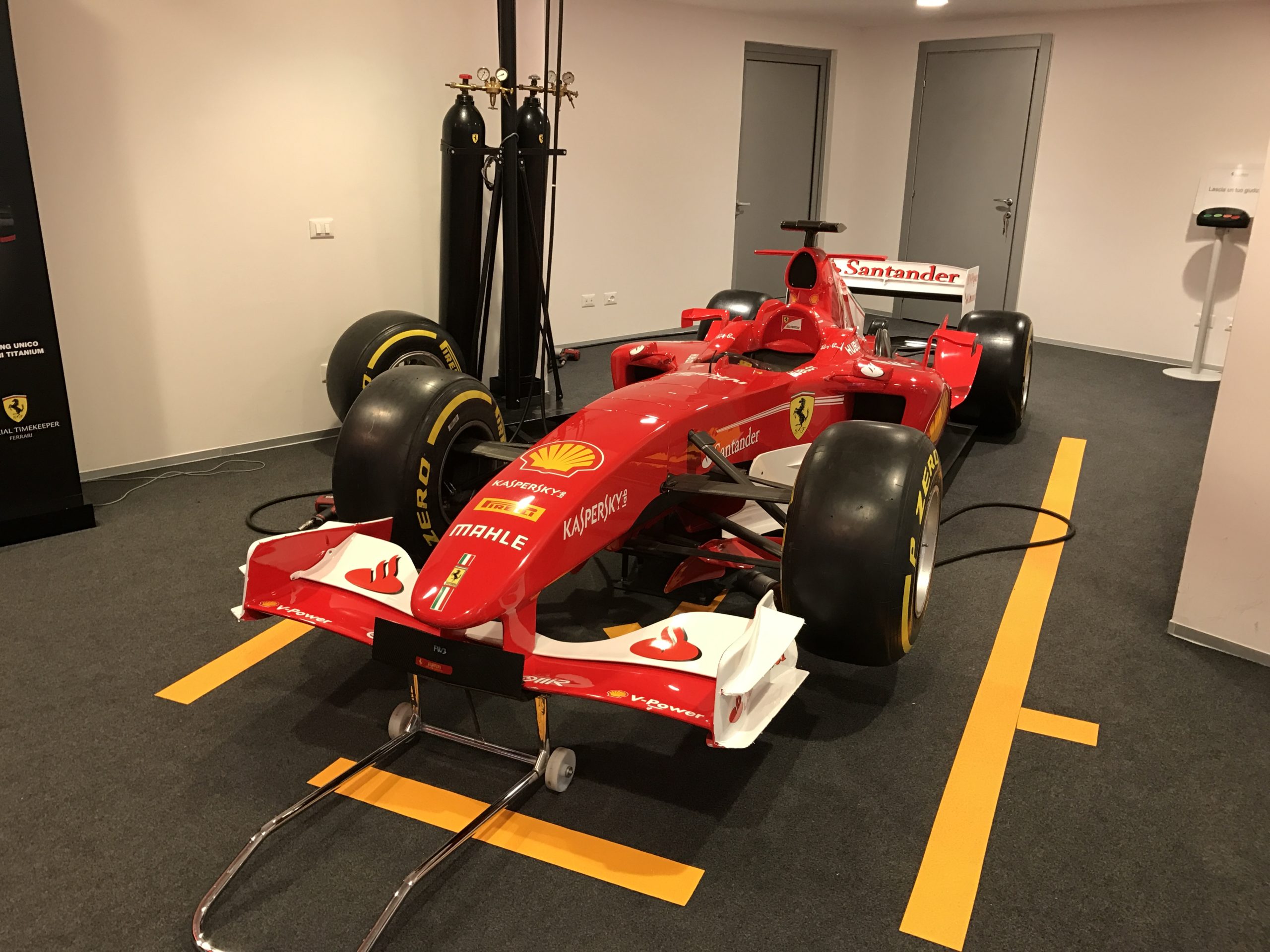 red ferrari formula one car