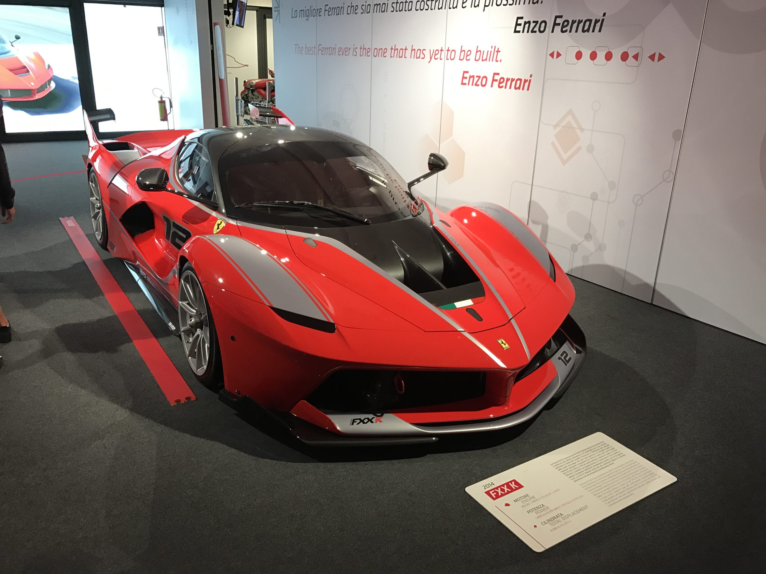 red ferrari supercar display