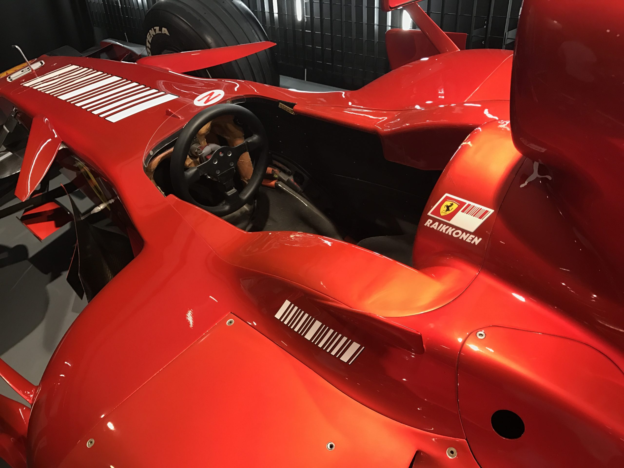 red formula one car cockpit