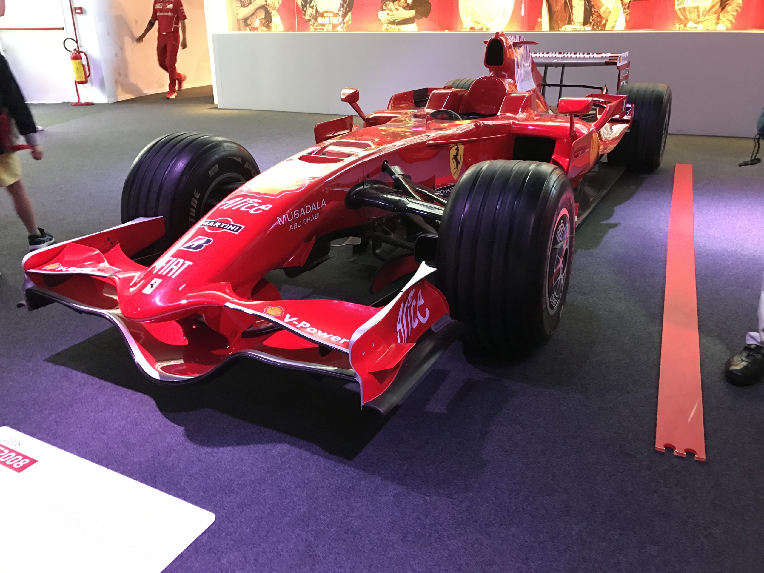 red formula one car display
