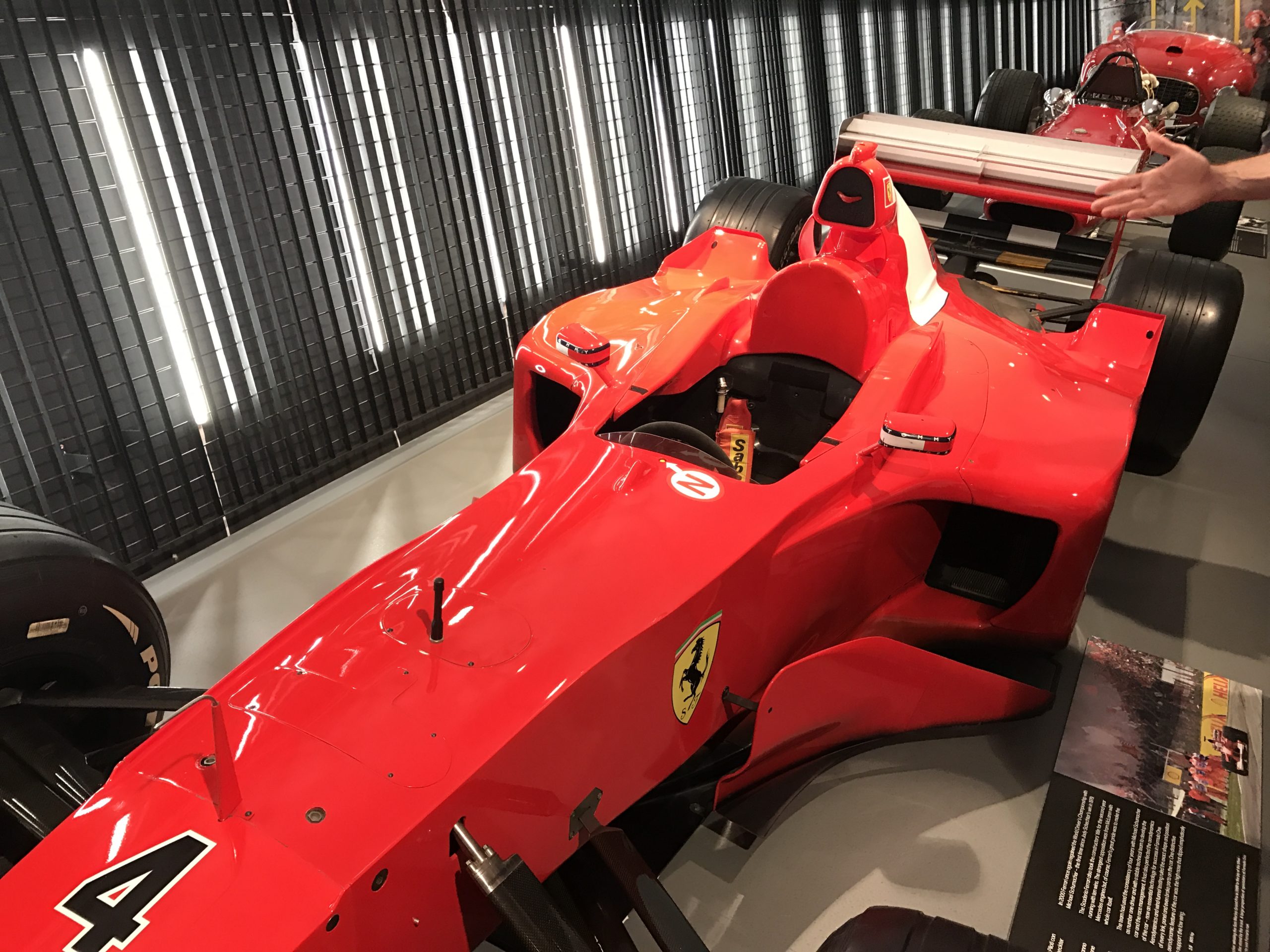 red formula one car side view