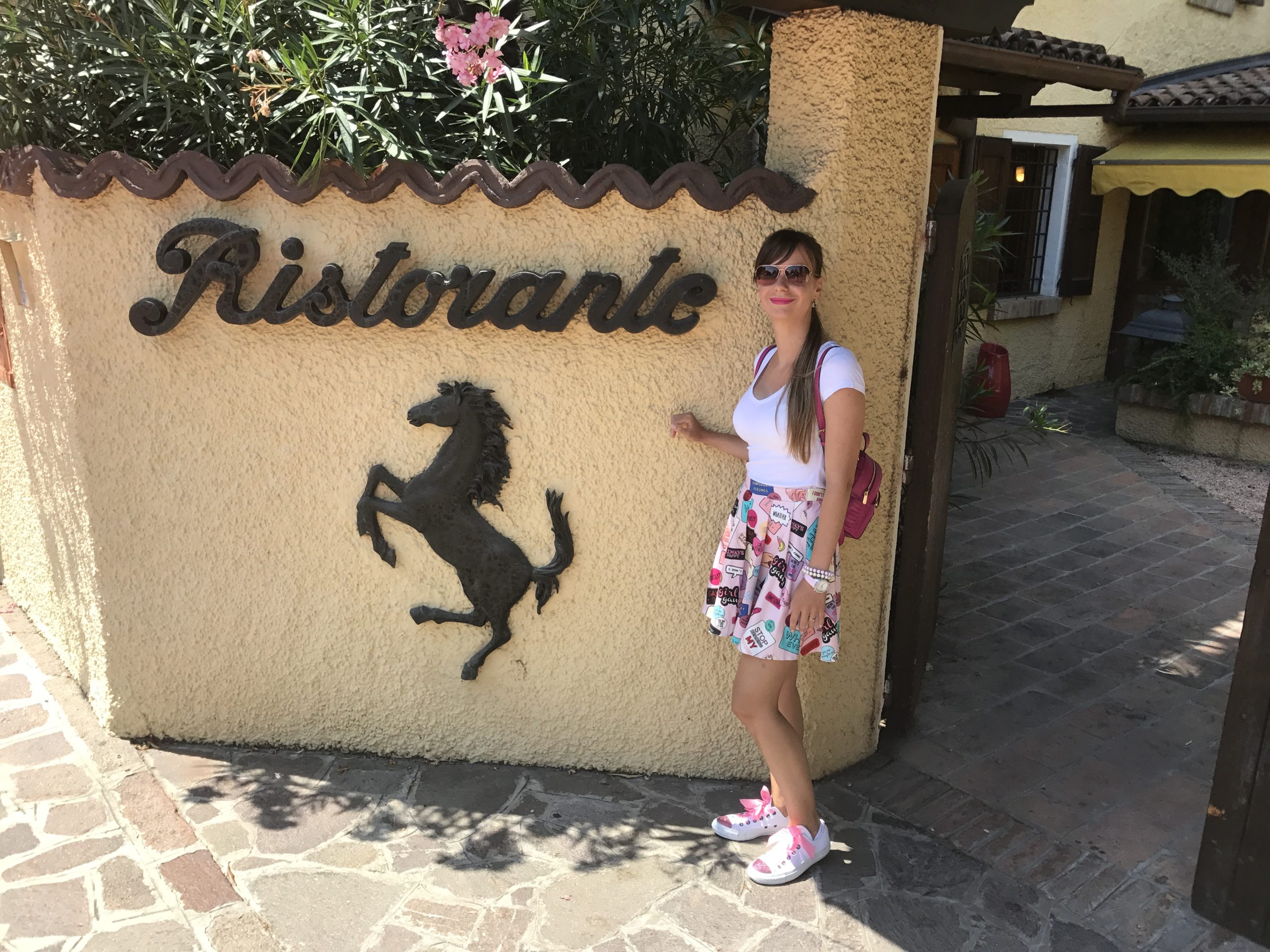 ristorante with ferrari logo