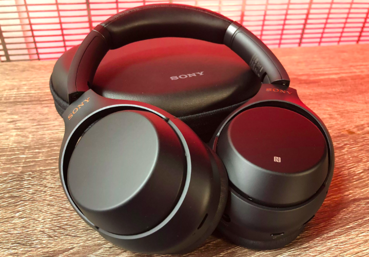 sony headphones on case