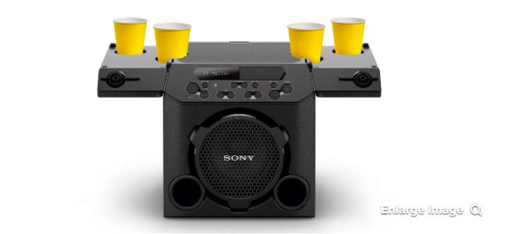 sony speaker with cup holders