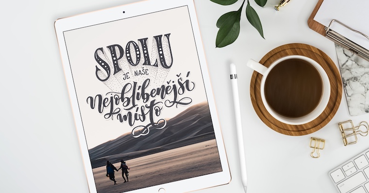 tablet quote coffee setup