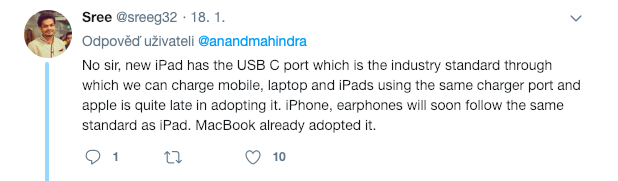 tweet about usb c port