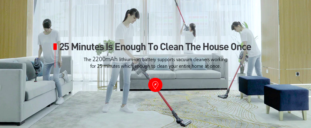 vacuum cleaner 25 minutes cleaning
