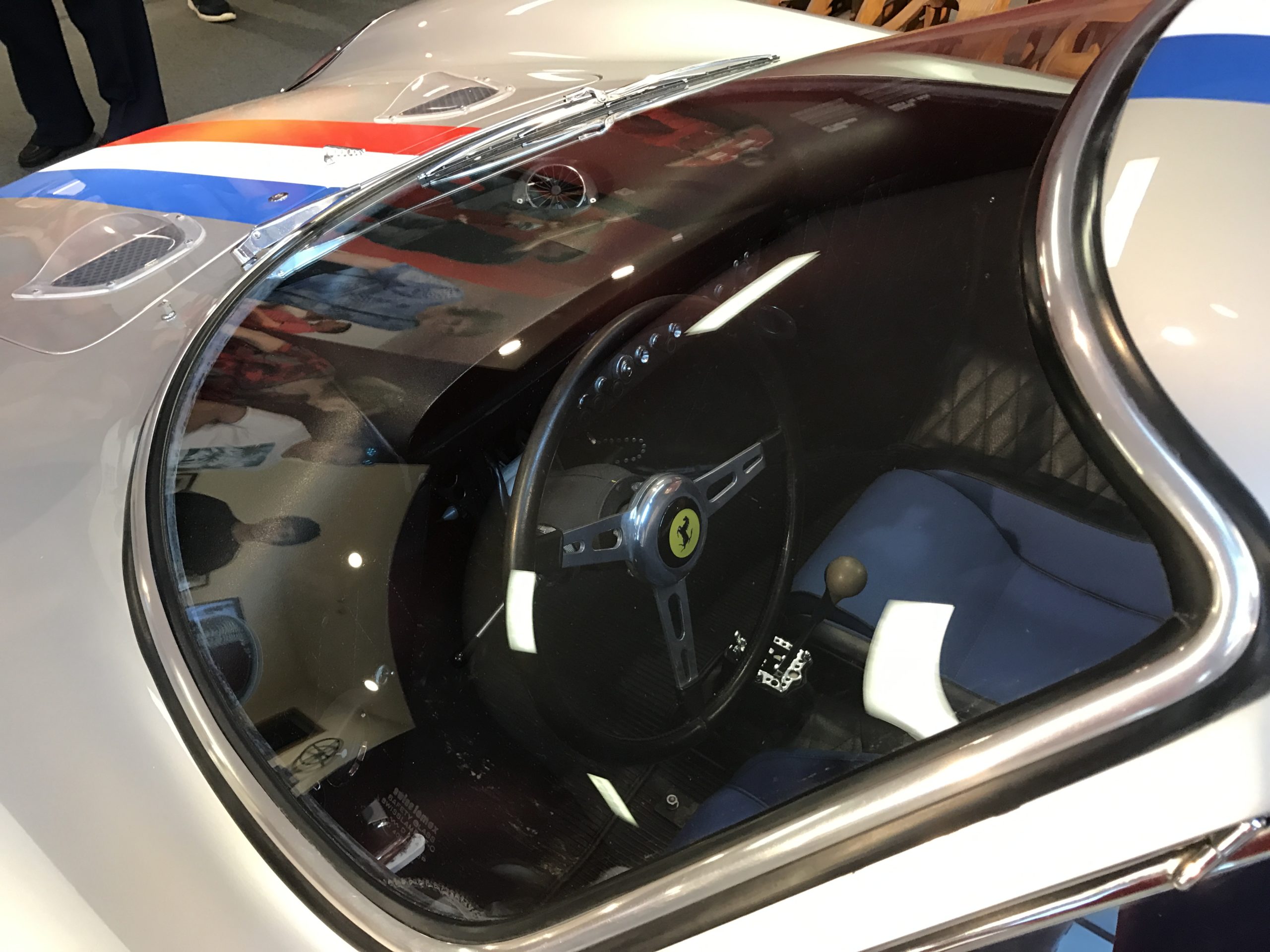 vintage car interior steering wheel